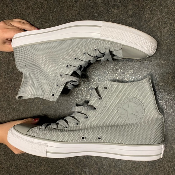Converse Gray Woven Canvas High Top